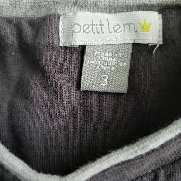 2 FOR $5 SALE Boy's Petit Lem Gray Bear Long Sleeve Top Size 3 - Picture 7 of 8